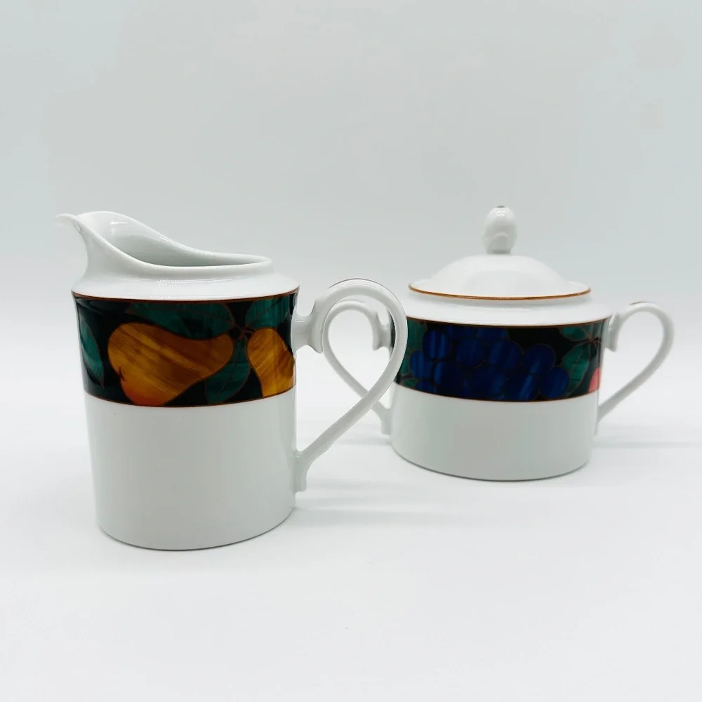 Noritake Forest Bounty Sugar and Creamer Set Pattern #4058